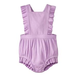 NWT Cat & Jack Baby Girl’s Ruffle Romper- Purple 18M